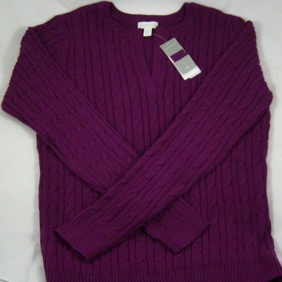 Charter Club Acai Berry Split-Neck Sweater - Picture 3 of 6